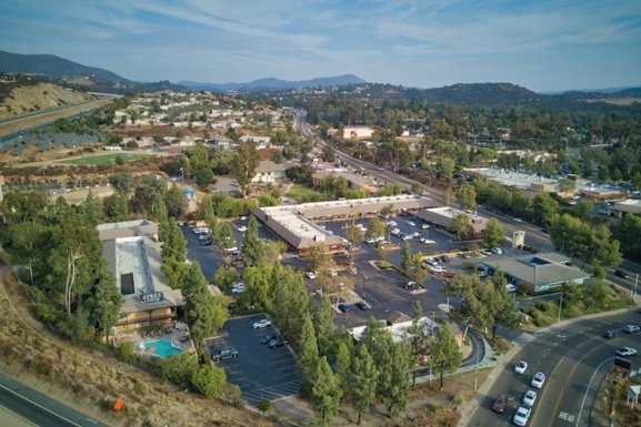 Drone view of the Ayres Commercial Alpine location