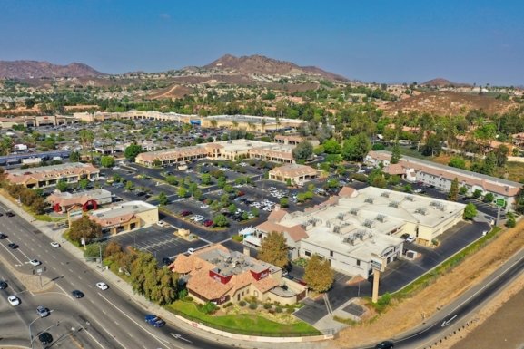 Drone view of the Ayres Commercial Corona location